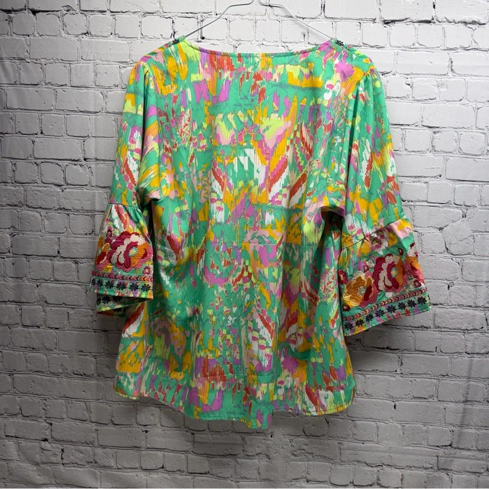 Savanna Jane Arcadia  Floral Embroidered Tunic size 1X nwt - Picture 3 of 10